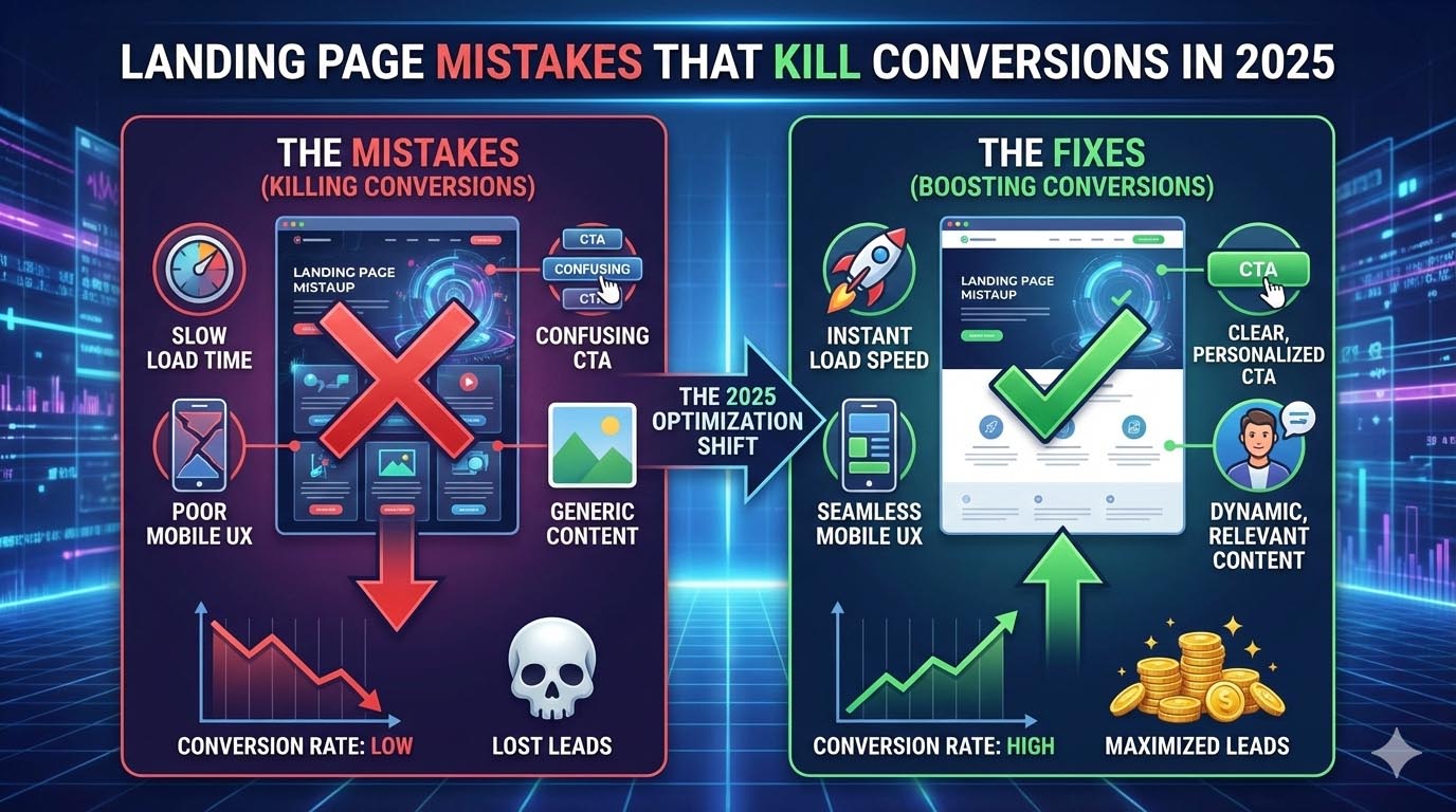 landing page mistakes that kill conversions in 2025